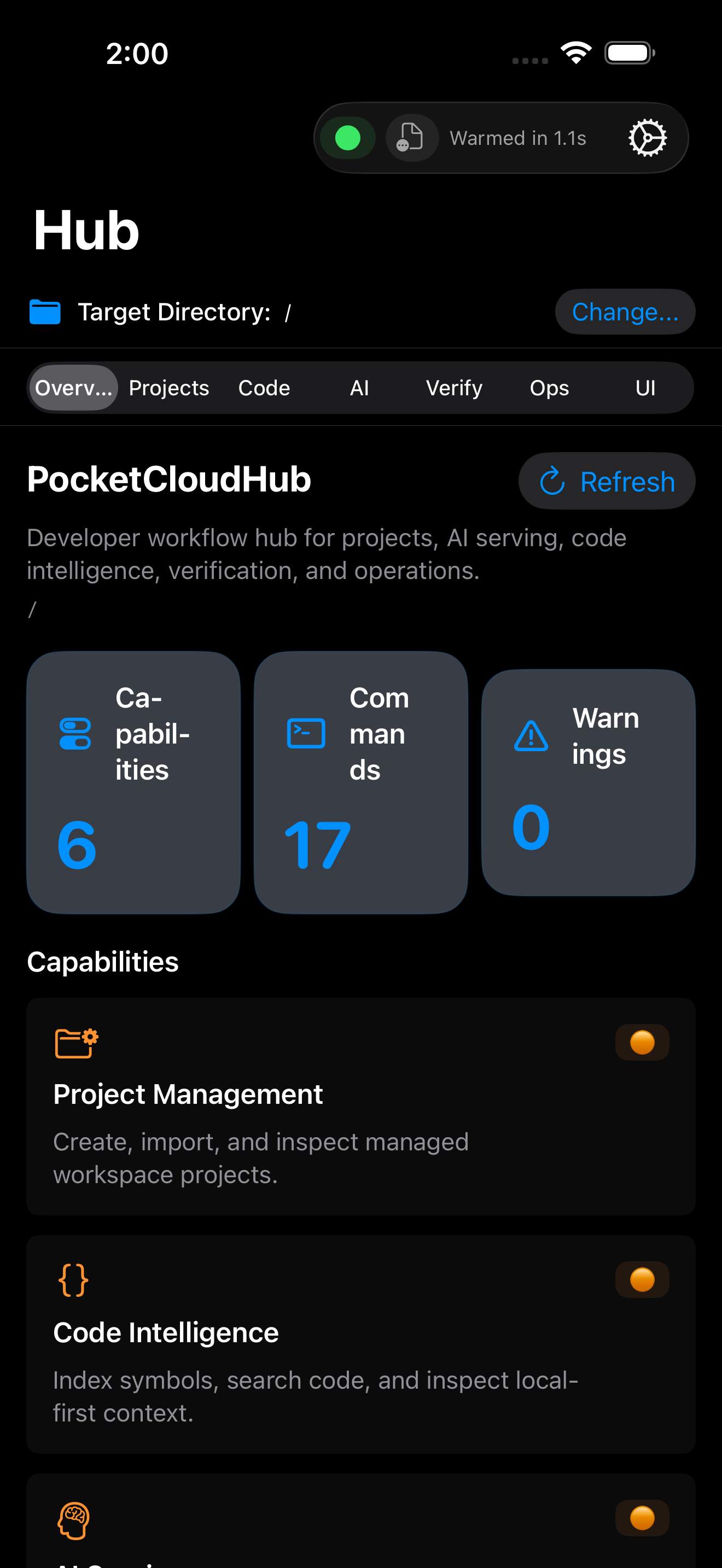 PocketHub screenshot